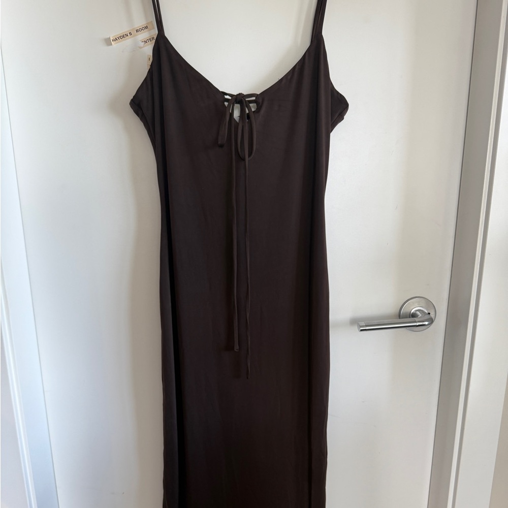 REVOLVE Lovers + Friends Fiona midi dress - brown Slip Dress Spaghetti Strap - Picture 4 of 10